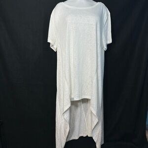 Women's XL Off White High-Low Short Sleeve Dress NWT - Dubgee by Whoopi